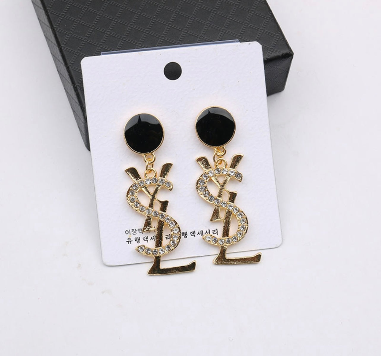 SL Rhinestone Dangle Earrings