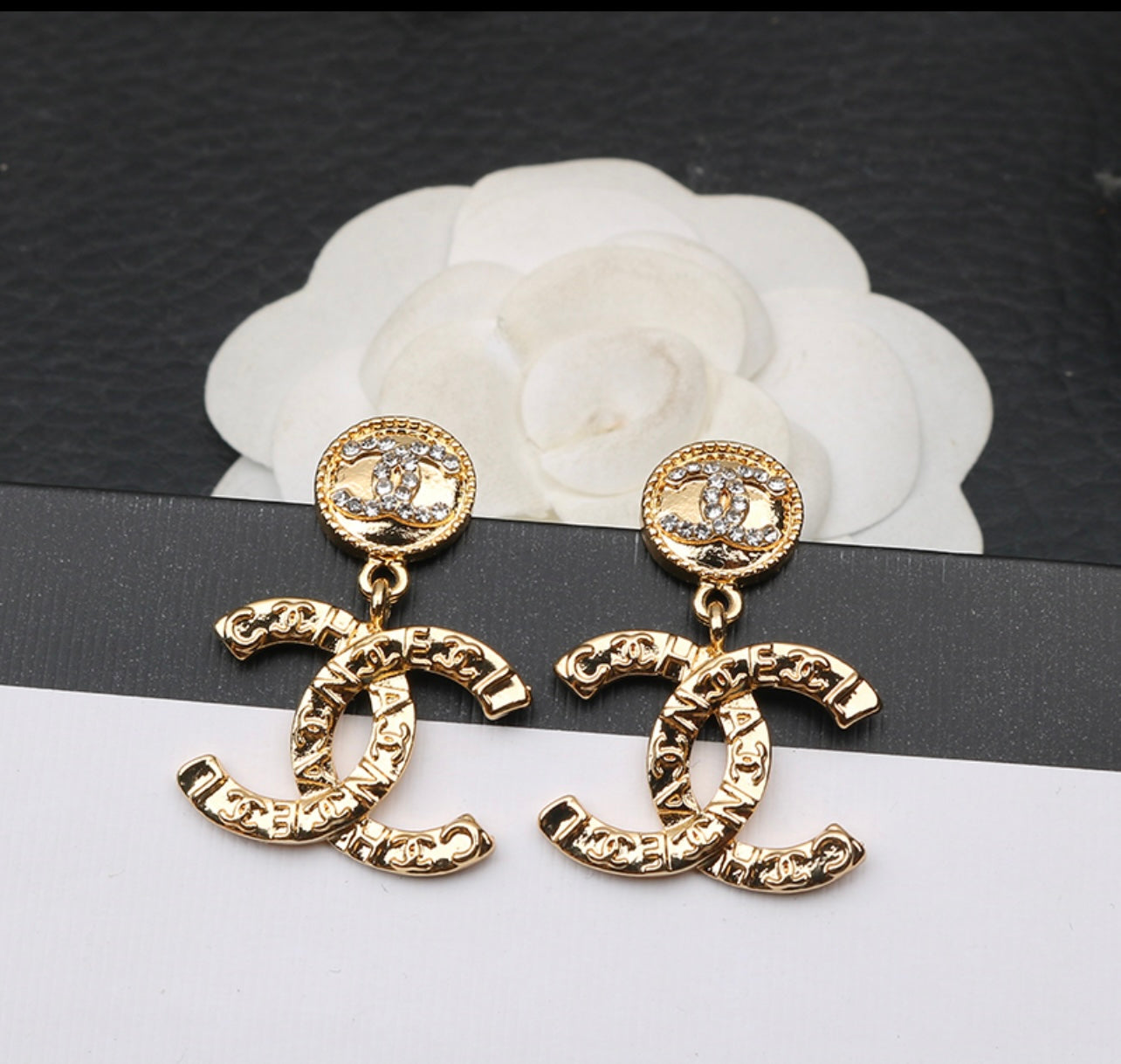 Large Double C Earrings