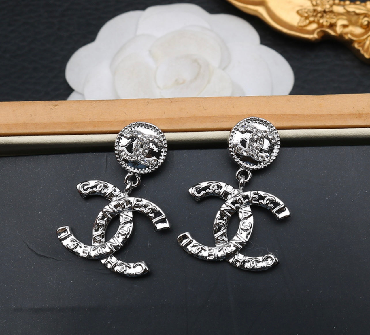 Large Double C Earrings