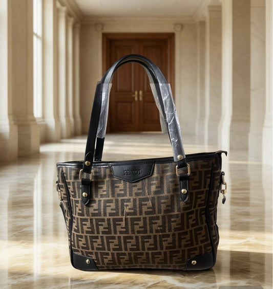 Brown & Black Logo Bag