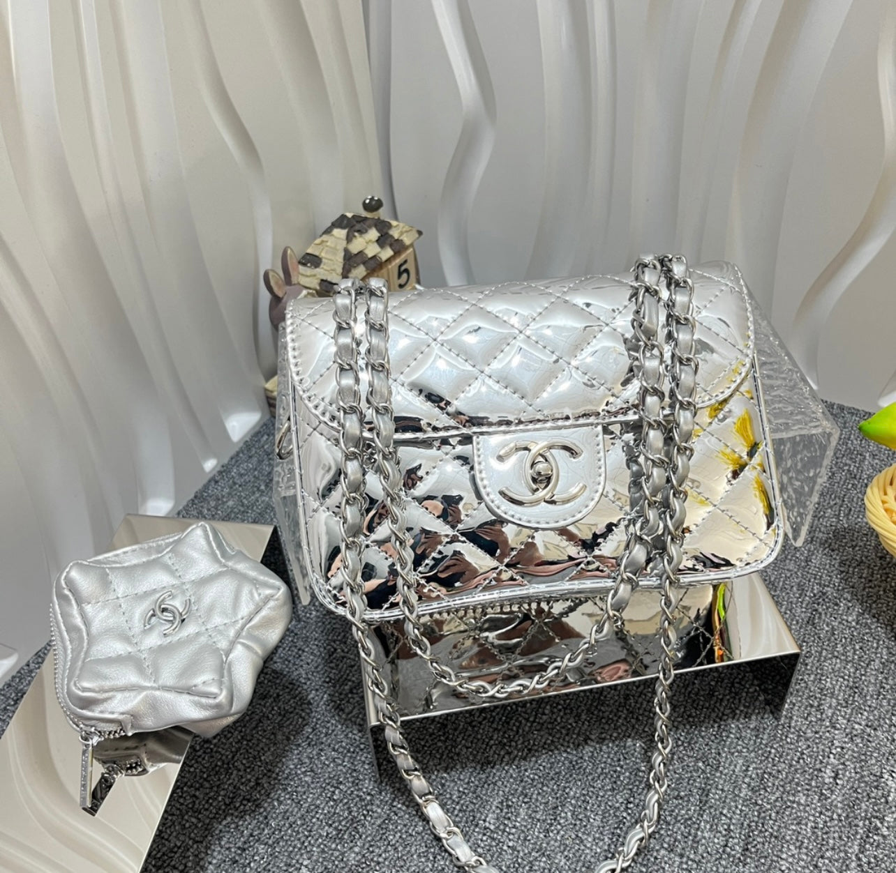 Silver C Handbag