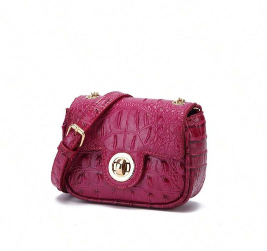 Crocodile Print Minnie Crossbody
