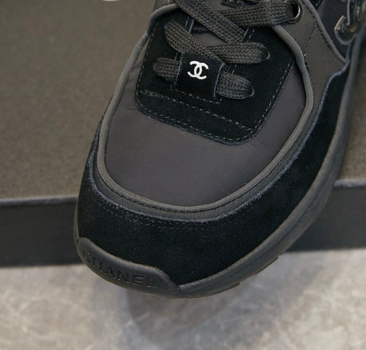 HQ Black C Logo Sneakers