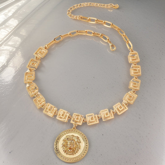 Lion Head Pendant Necklace