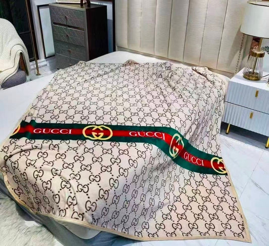 G’s Beige Throw Blanket