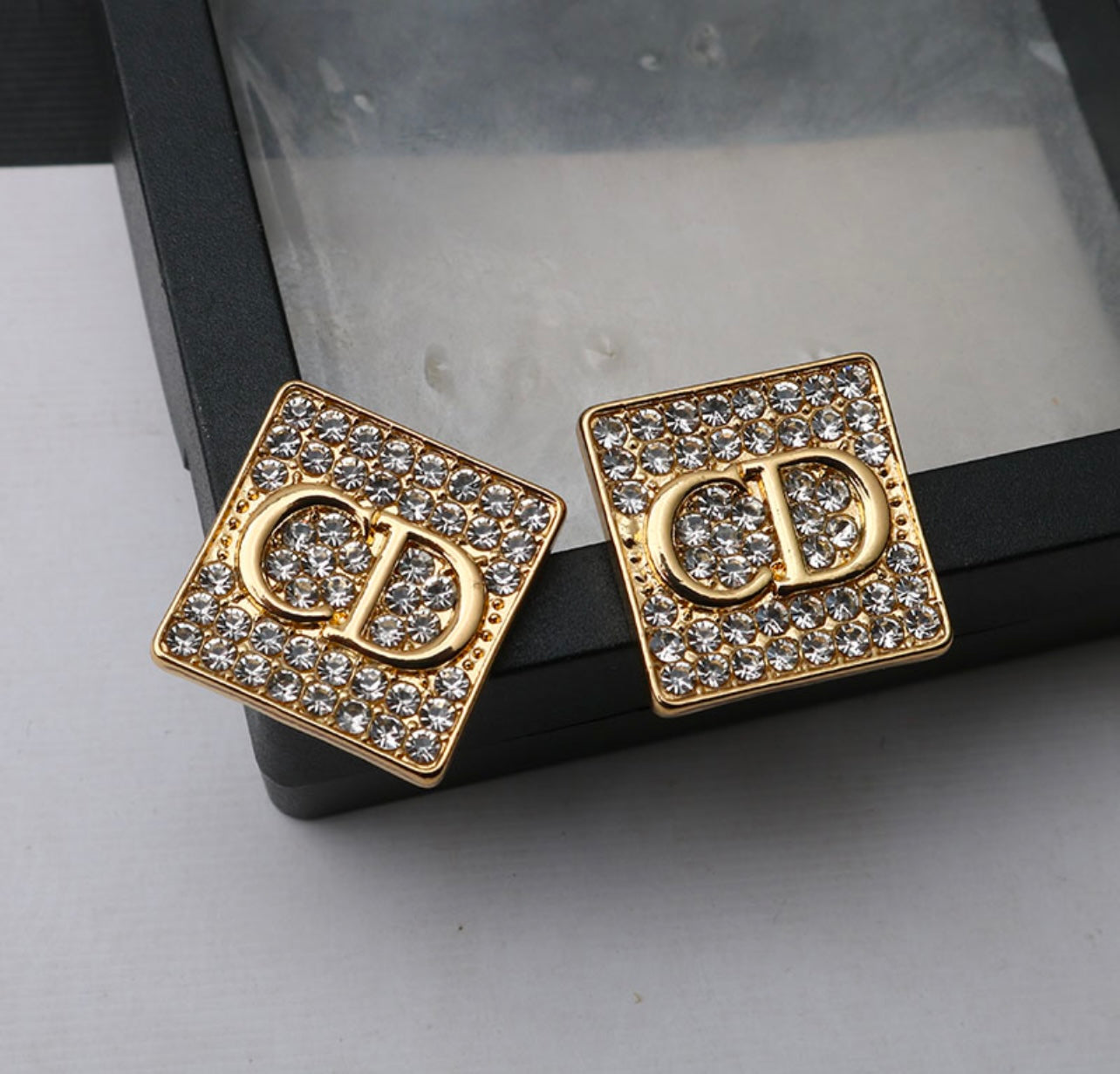 CD Rhinestone Earrings