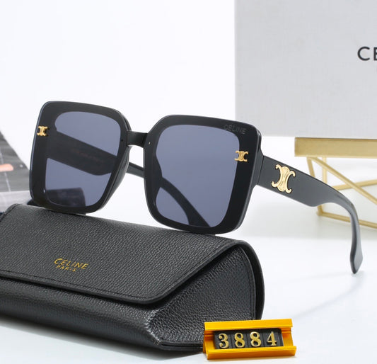 Black & Gold Logo Sunglasses