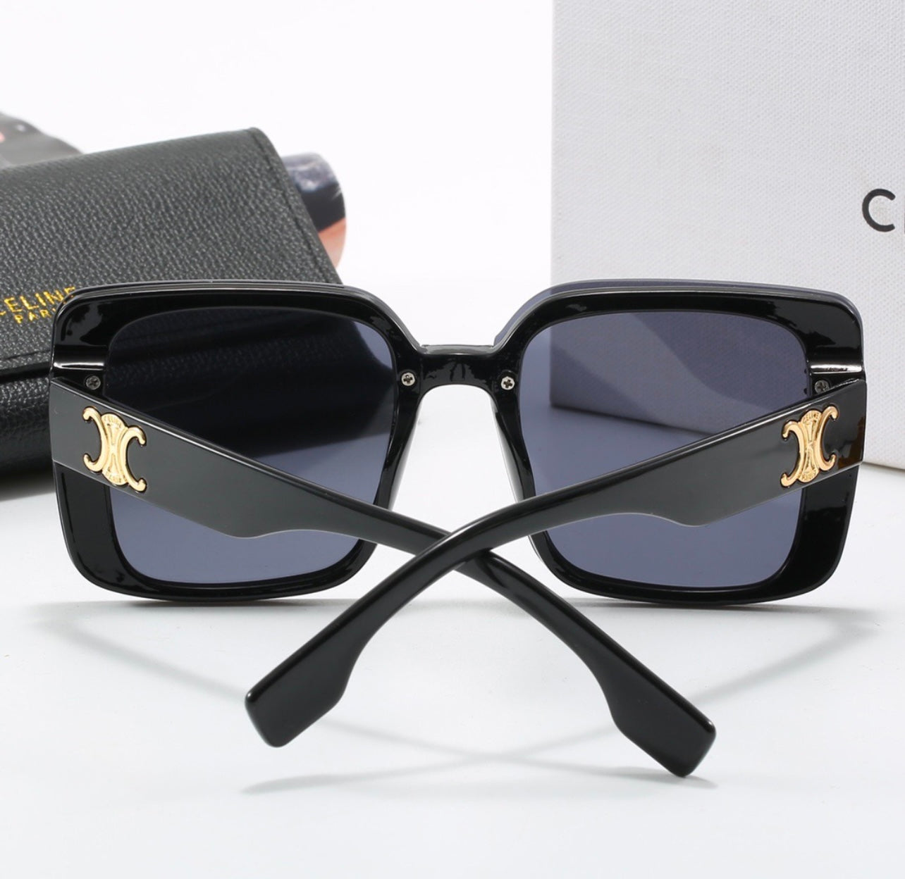 Black & Gold Logo Sunglasses