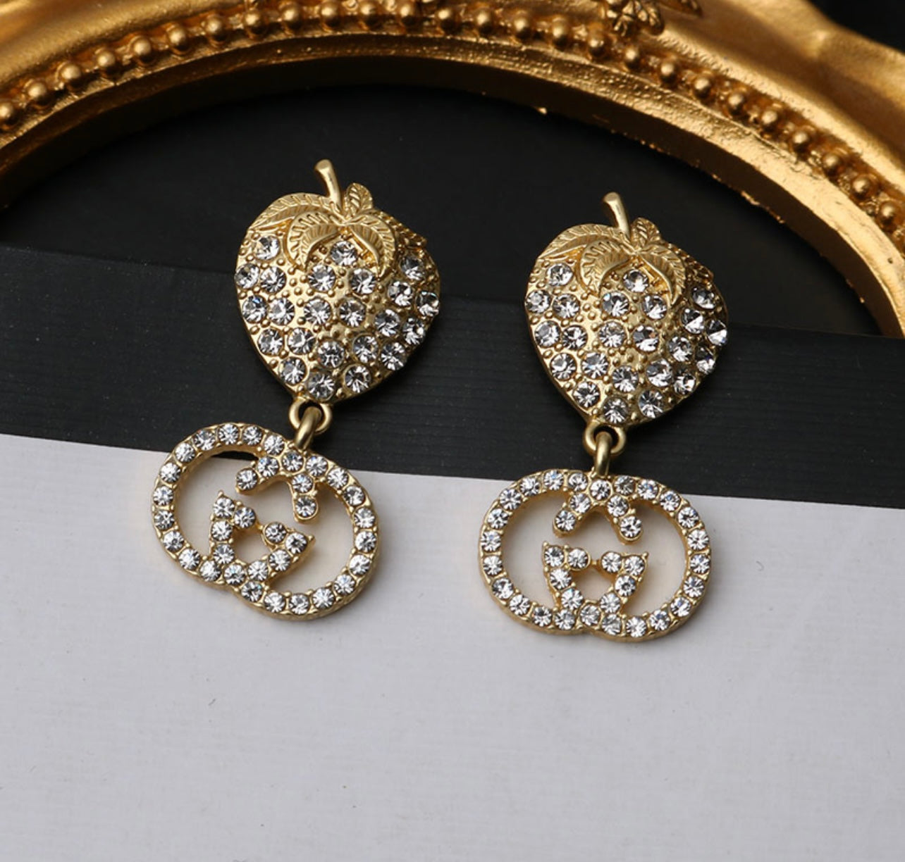 Strawberry Rhinestone earrings
