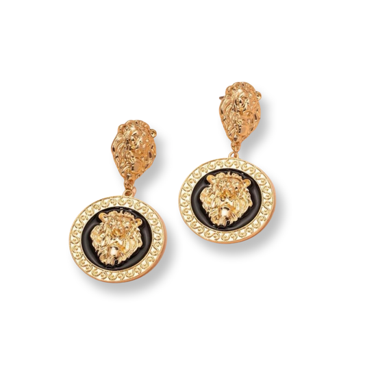 Lion Head Earrings